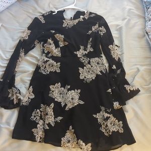 Black floral dress